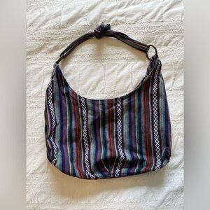 Boho Hobo slouchy cotton tribal weave shoulder bag